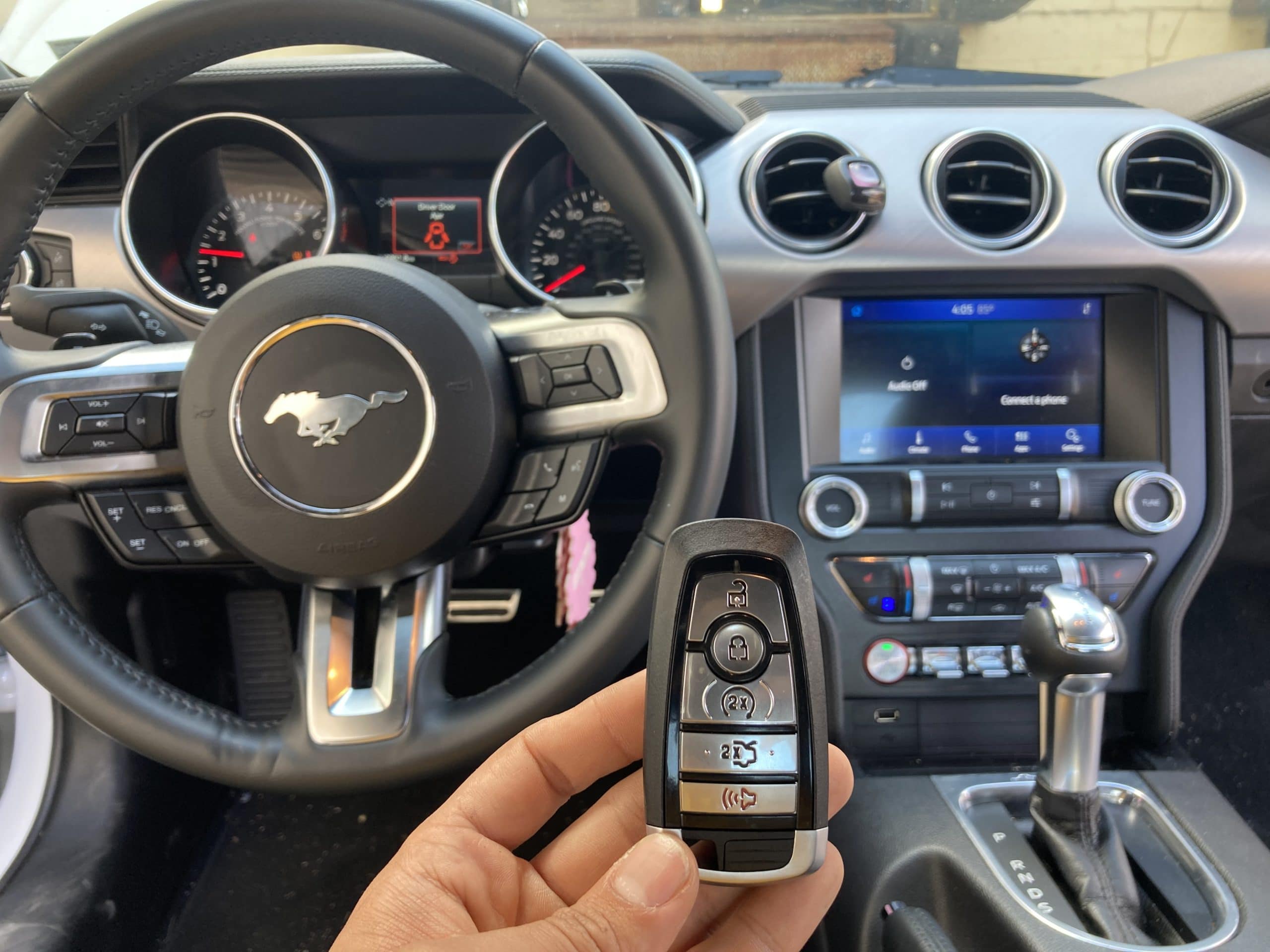 Newly-programmed remote for a happy Mustang owner.
