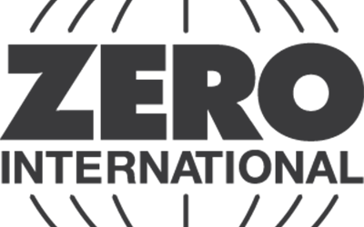 The official logo of Zero International, a lock and key company used by locksmiths.