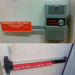 two types of commercial door panic devices
