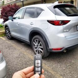 We programmed this new remote for a Mazda on-site in the parking lot.