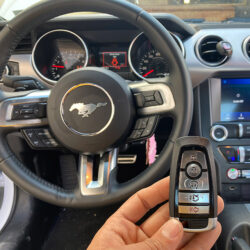 Newly-programmed remote for a happy Mustang owner.